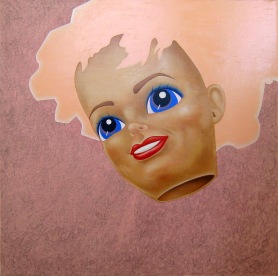 "Barbie" by Tiina Lilja (2012) acrylic, graphite and oil paint on canvas (120x120cm)