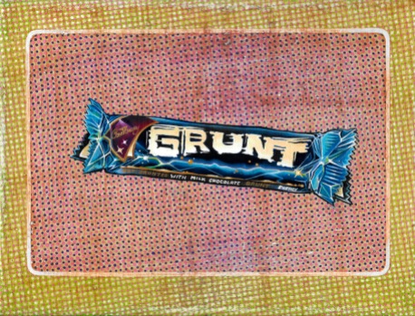 "Grunt Boost" by Tiina Lilja (2015) mixed media on canvas (21x29cm)
