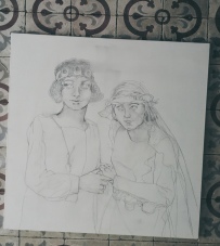Two Brides by Tiina Lilja - work in progress